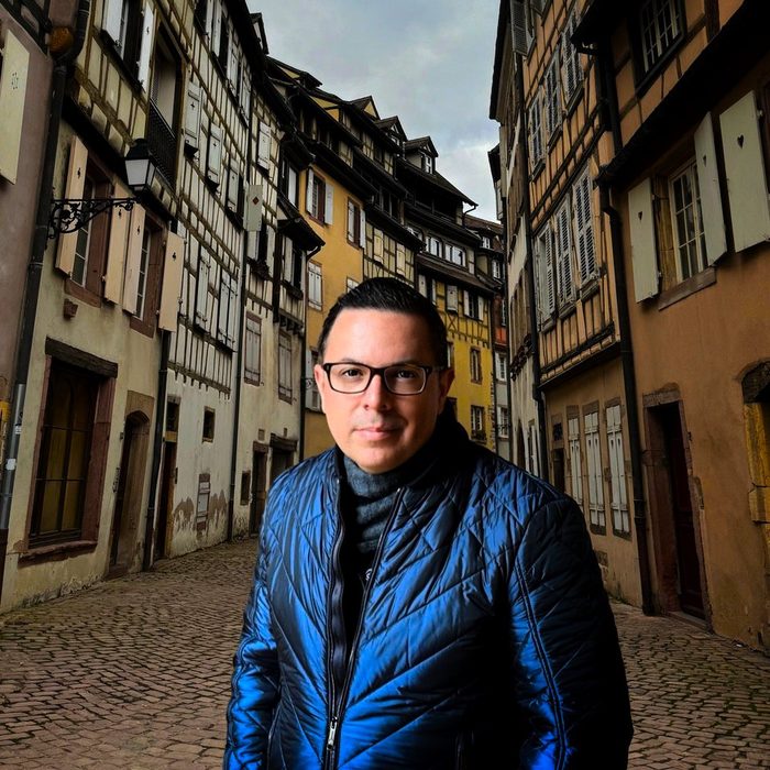The author in Colmar, France