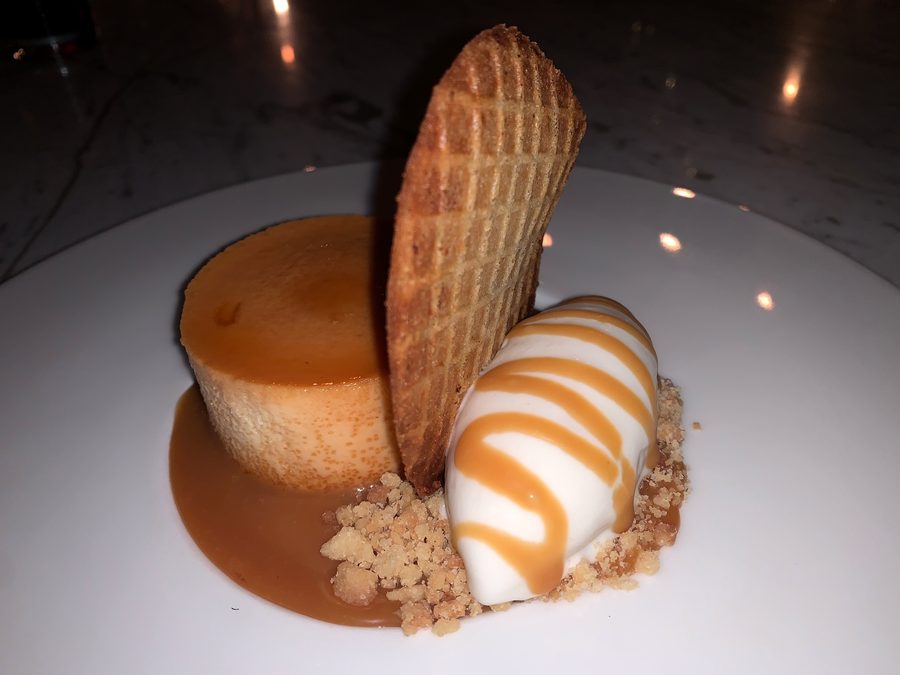 Flan, with a Wafer